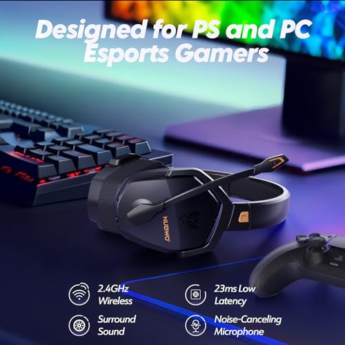 NUBWO G06 Dual Wireless Gaming Headset with Microphone for PS5, PS4, PC O599