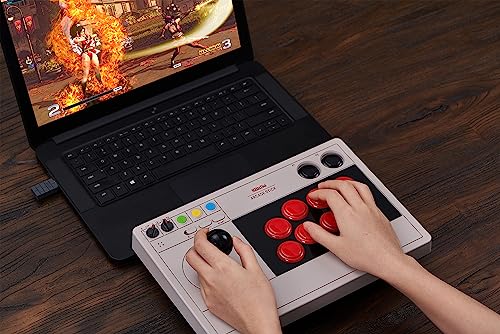 8Bitdo Arcade Stick for Switch & Windows, Wireless Bluetooth, 2.4G and Wired H47331