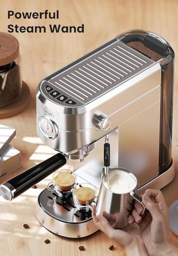 Gevi Espresso Machine 20 Bar with Auto Milk Frother, Stainless Steel D6478