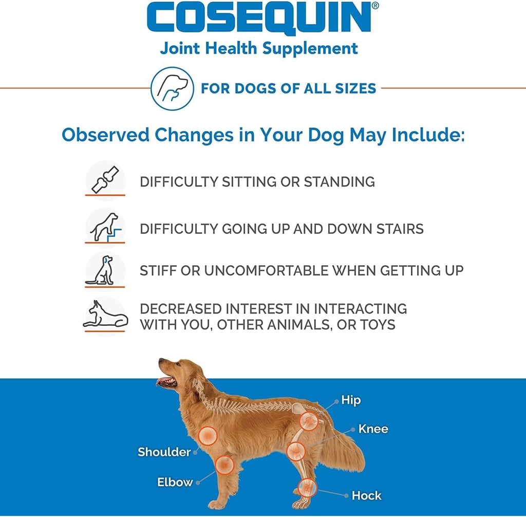 Cosequin MSM Joint Health Supplement for Dogs, 180 Chewable Tablets N527