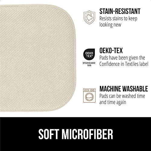 GORILLA GRIP Slip Resistant Chair Cushions, Memory Foam, Set of 2, Beige W525