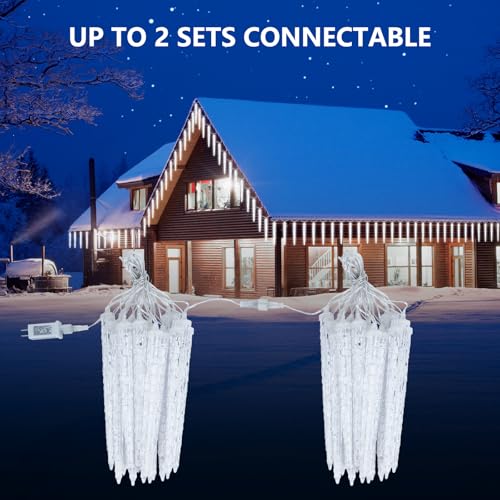 Brightown Christmas Meteor Shower Lights Outdoor 30ft 720 LED Waterproof Blue T277924