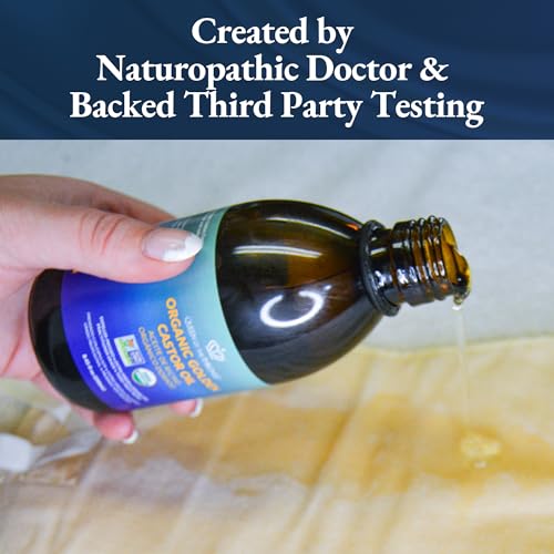 QUEEN OF THE THRONES Organic Golden Castor Oil for Hair, Skin & Nails, USDA Certified, 8.4oz Z8457