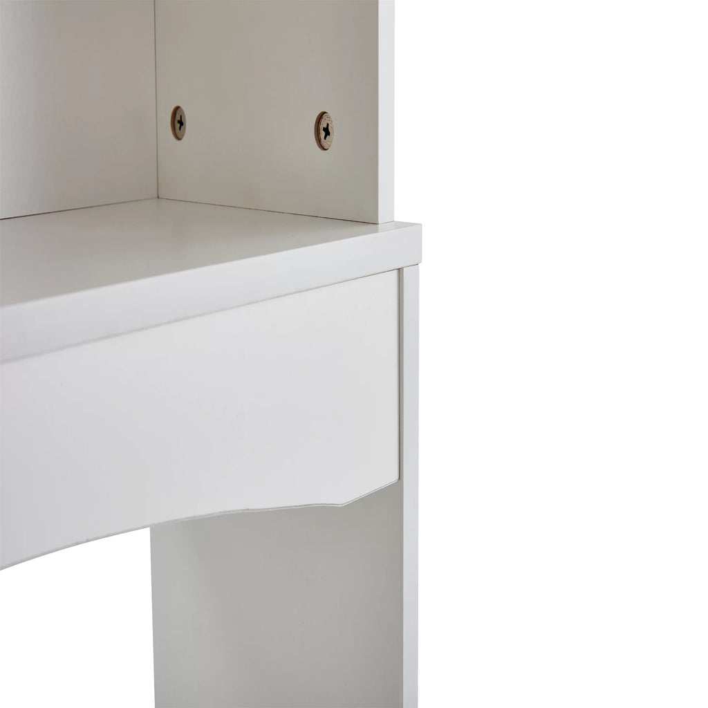 Over The Toilet Bathroom Shelf Cabinet Organizer, White O7151