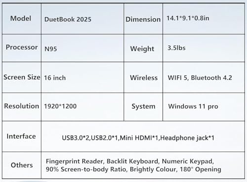 16 Inch Gaming Laptop, Windows 11 Pro, 16GB RAM 512GB SSD, Backlit Keyboard K261368