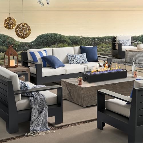 28-inch Table Top Propane Fire Pit with Wind Glass Shield, Black X28414