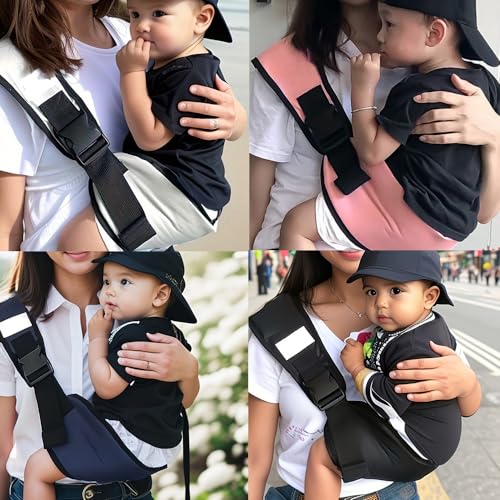 Toddler Sling Carrier with Adjustable Strap, Non-Slip Hip Seat, Navy O301