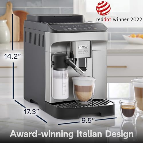 De'Longhi Magnifica Evo Automatic Espresso & Coffee Machine with Milk Frother, Silver Z699