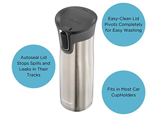 Contigo AUTOSEAL West Loop Vacuum-Insulated Stainless Steel Travel Mug 20 oz U753927