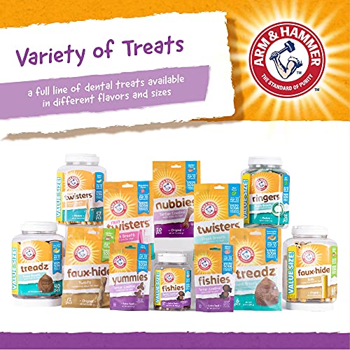 Arm & Hammer for Pets Nubbies Dental Treats for Dogs, Peanut Butter Flavor, 20 Count I693758