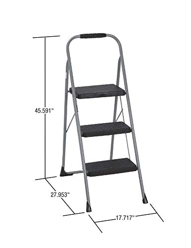 COSCO 2-Step Steel Step Stool, Gray Q61005