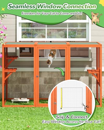 Catio Outdoor Cat Enclosure Weatherproof Wooden Grey Q380854