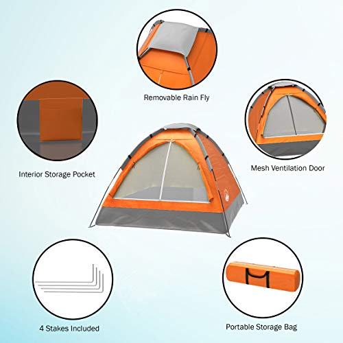 2-Person Dome Tent with Rain Fly and Carrying Bag D783158
