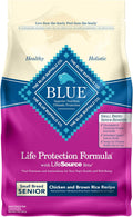 Blue Buffalo Life Protection Formula Natural Senior Small Breed Dry Dog Food, Chicken and Brown Rice 6-lb