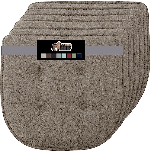 GORILLA GRIP Slip Resistant Chair Cushions, Memory Foam, Set of 2, Beige W525