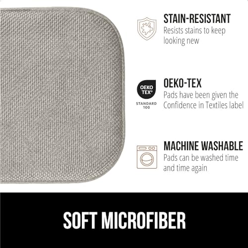 GORILLA GRIP Slip Resistant Chair Cushions, Memory Foam, Set of 2, Beige W525