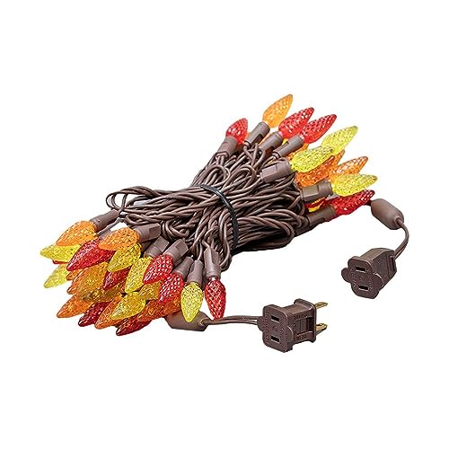Novelty Lights 24ft 70 LED Purple/Lime Green Halloween String Lights L643884