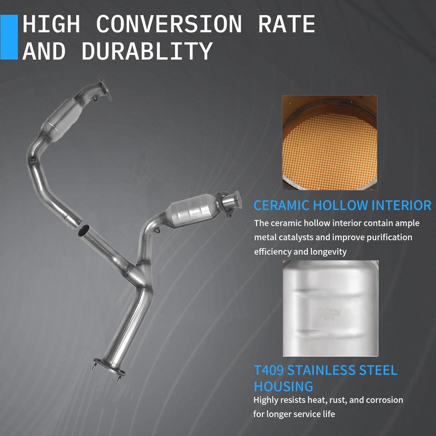 High Flow Catalytic Converter for Chevy Silverado 1500 & GMC Sierra 1500 2007-2008 E931