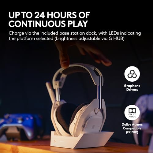 Logitech G Astro A50 Wireless Gaming Headset + Base Station for PS5, Xbox, PC V69935