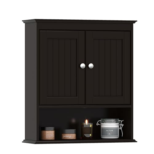 Spirich Bathroom Wall Cabinet with Doors, White A10165