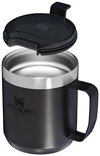 Stanley Stay-Hot Camp Mug 12 oz Insulated Stainless Steel with Press Fit Lid, Charcoal Glow H8200