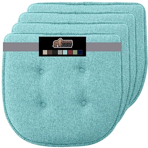 GORILLA GRIP Slip Resistant Chair Cushions, Memory Foam, Set of 2, Beige W525
