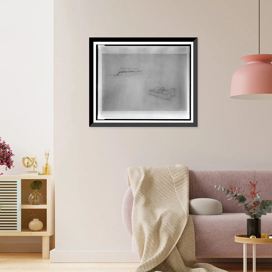 Historic Framed Print, Nucleus House Exterior, 17-7/8" x 21-7/8" N955
