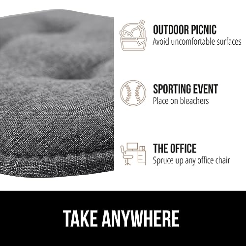 GORILLA GRIP Slip Resistant Chair Cushions, Memory Foam, Set of 2, Beige W525