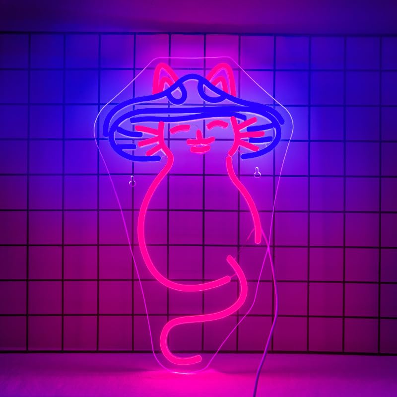 WLHOPE Mushroom Frog Neon Light for Wall Decor LED Sign C930185