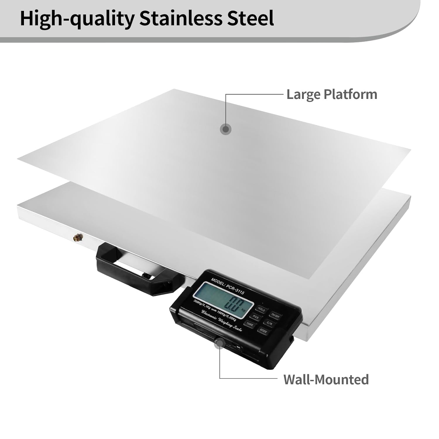Digital Livestock Scale 660Lbs Stainless Steel Platform Veterinary Scale S3102
