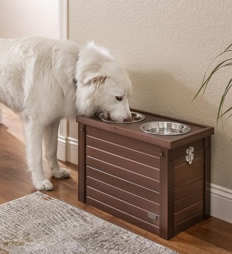 New Age Pet ECOFLEX Elevated Dog Feeder with 2 Stainless Steel Bowls V76929