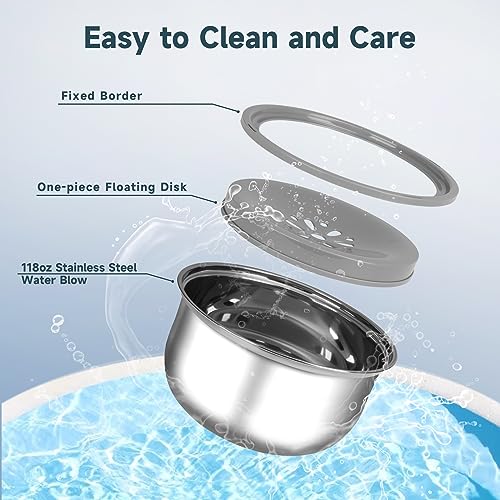 M&MKPET Dog Water Bowl No Spill 118oz Stainless Steel B412