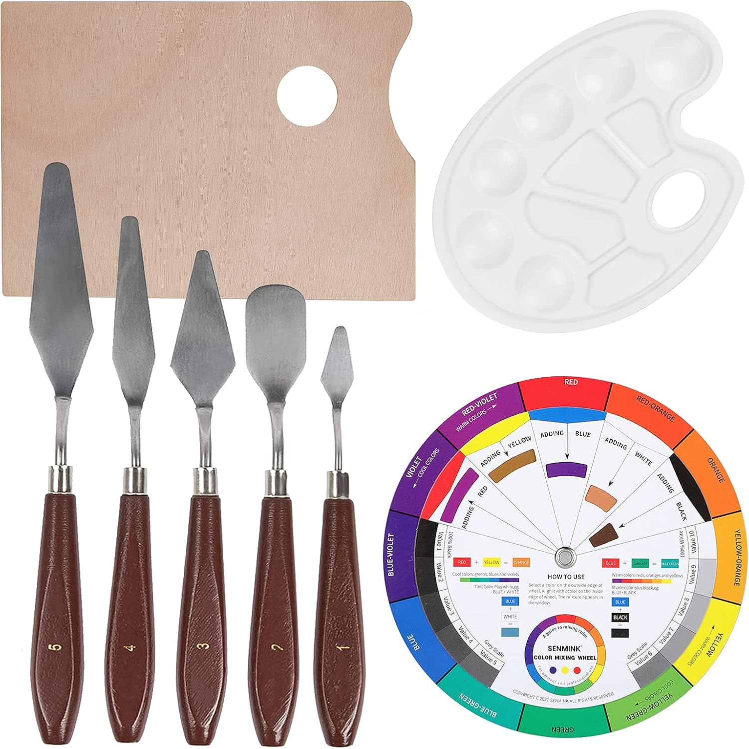 Deluxe Artist Painting Set with Aluminum and Beech Wood Easel, 48 Acrylic Paints E8964