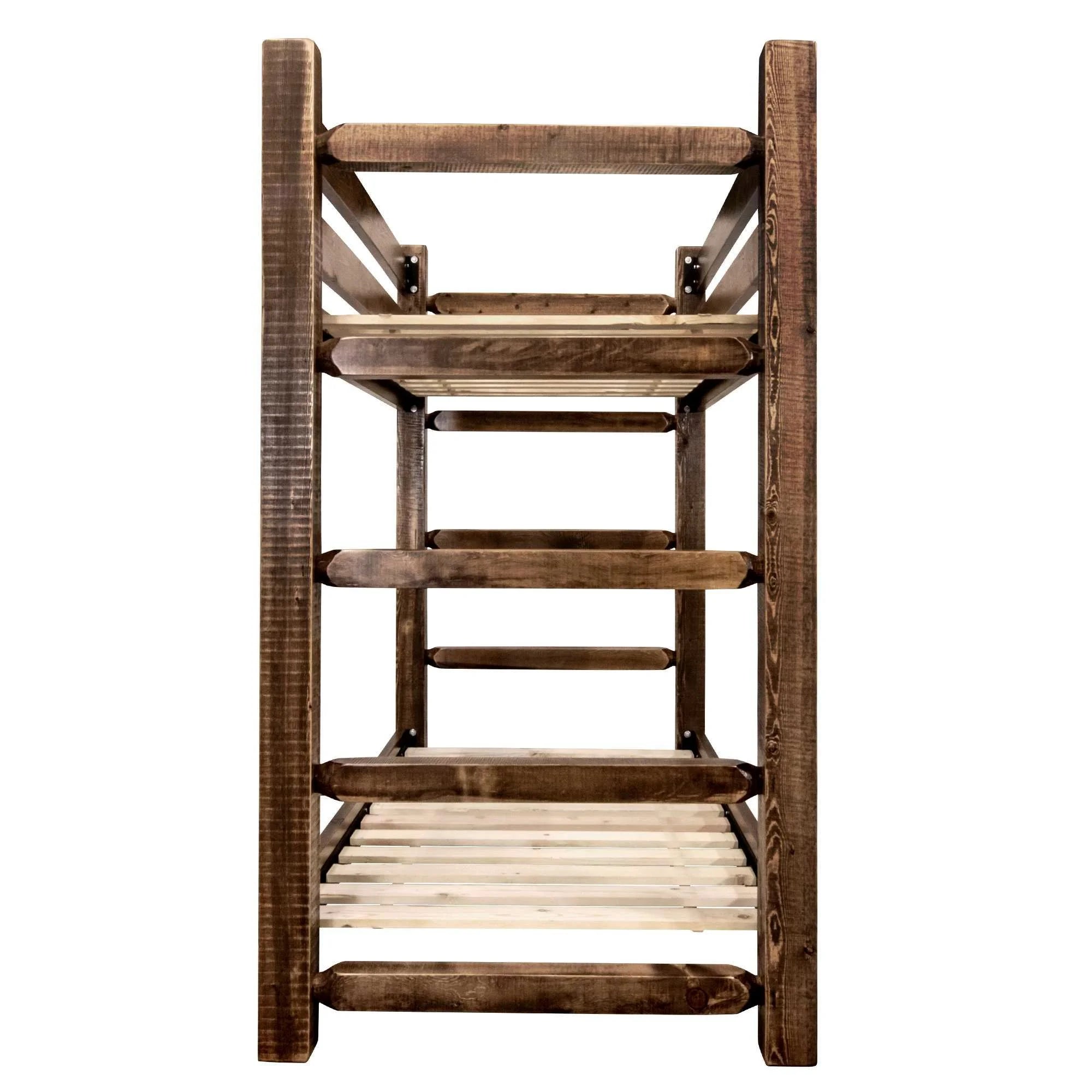 Homestead Collection Twin over Twin Bunk Bed with Stain and Clear Lacquer Finish Y151