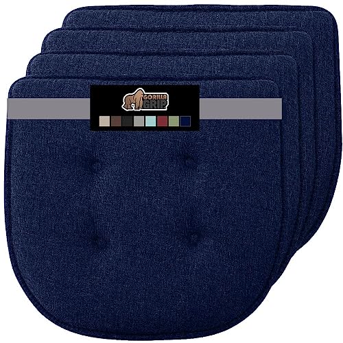 GORILLA GRIP Slip Resistant Chair Cushions, Memory Foam, Set of 2, Beige W525