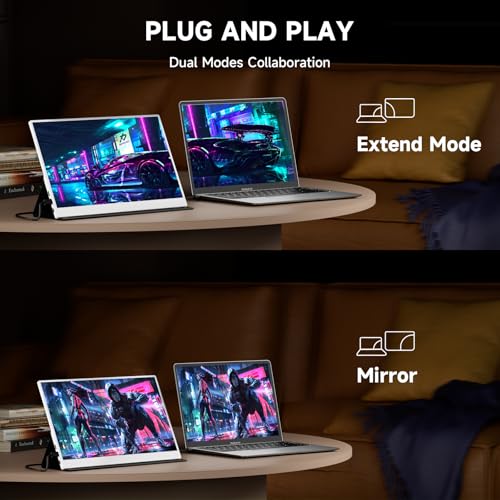 Portable Monitor 15.6 Inch 1080P IPS HDR USB HDMI for Laptop PC Mac G166