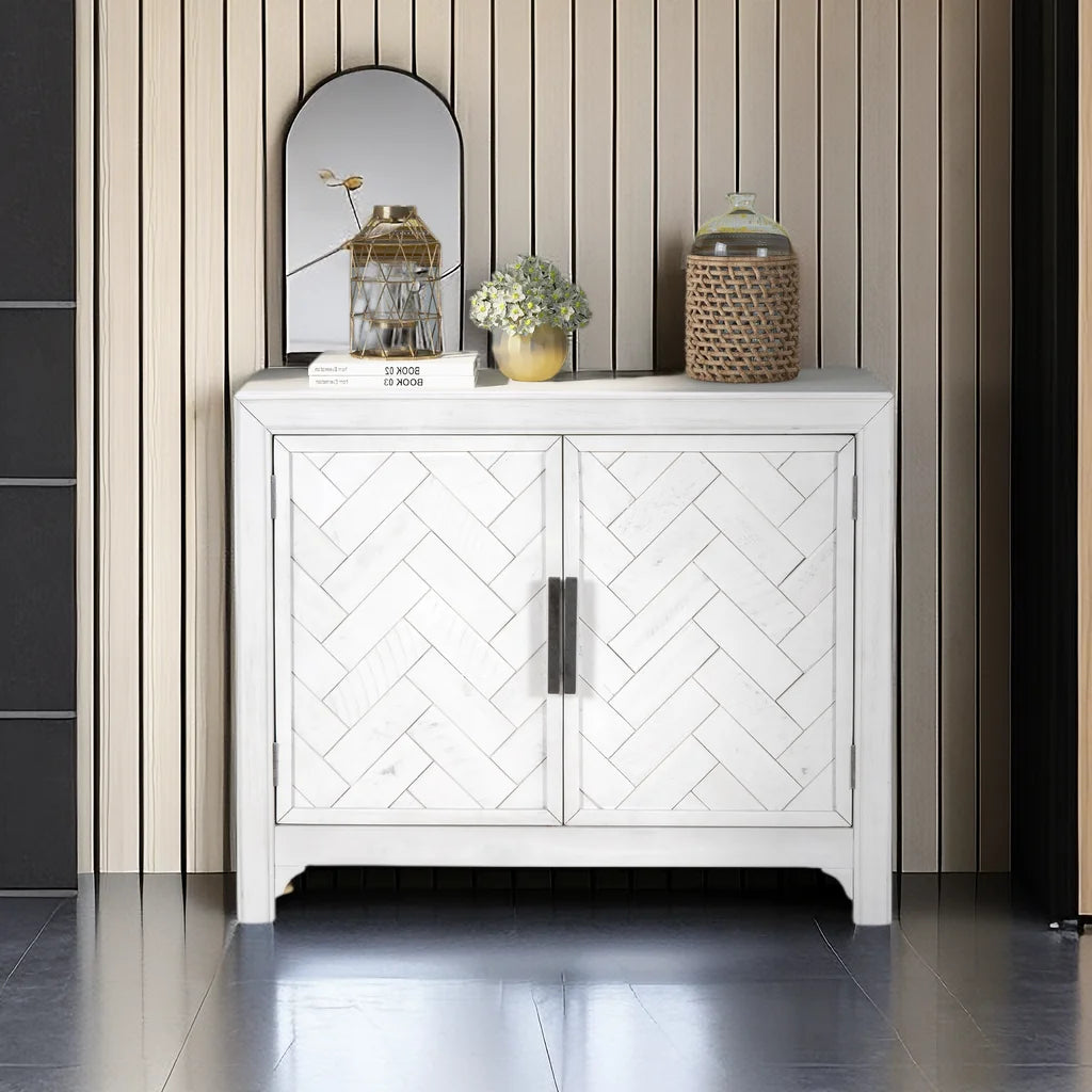 40 inch Accent Cabinet with Adjustable Shelves, Antique Sideboard Buffet N296973