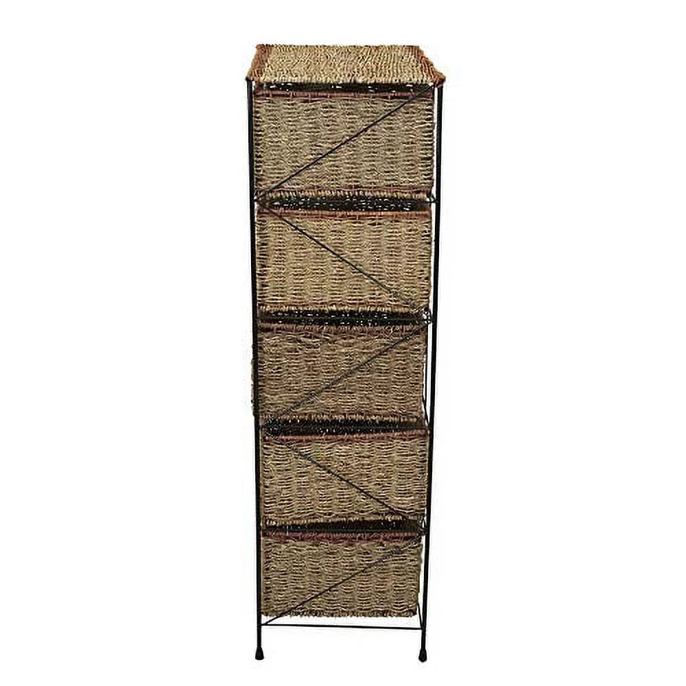 5-Drawer Rattan Storage Unit H290
