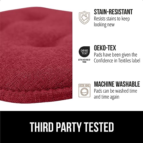 GORILLA GRIP Slip Resistant Chair Cushions, Memory Foam, Set of 2, Beige W525