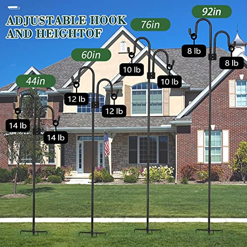92 Inch Heavy Duty Shepherd Hook for Bird Feeder, Outdoor R64000
