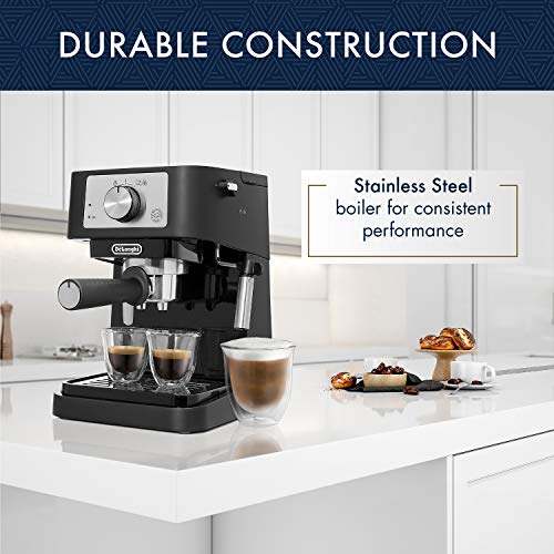 De'Longhi Stilosa Manual Espresso Machine, 15 Bar Pump, Milk Frother Y7680