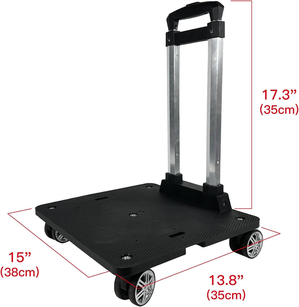 Mr. Peanut's Spinner Wheelbase Luggage Cart for Bags & Pet Carriers H255