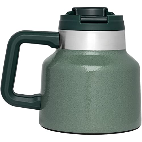 Stanley Admiral's Mug 20 oz Insulated Stainless Steel Coffee Cup with Flip Lid, Hammertone Green Q7415