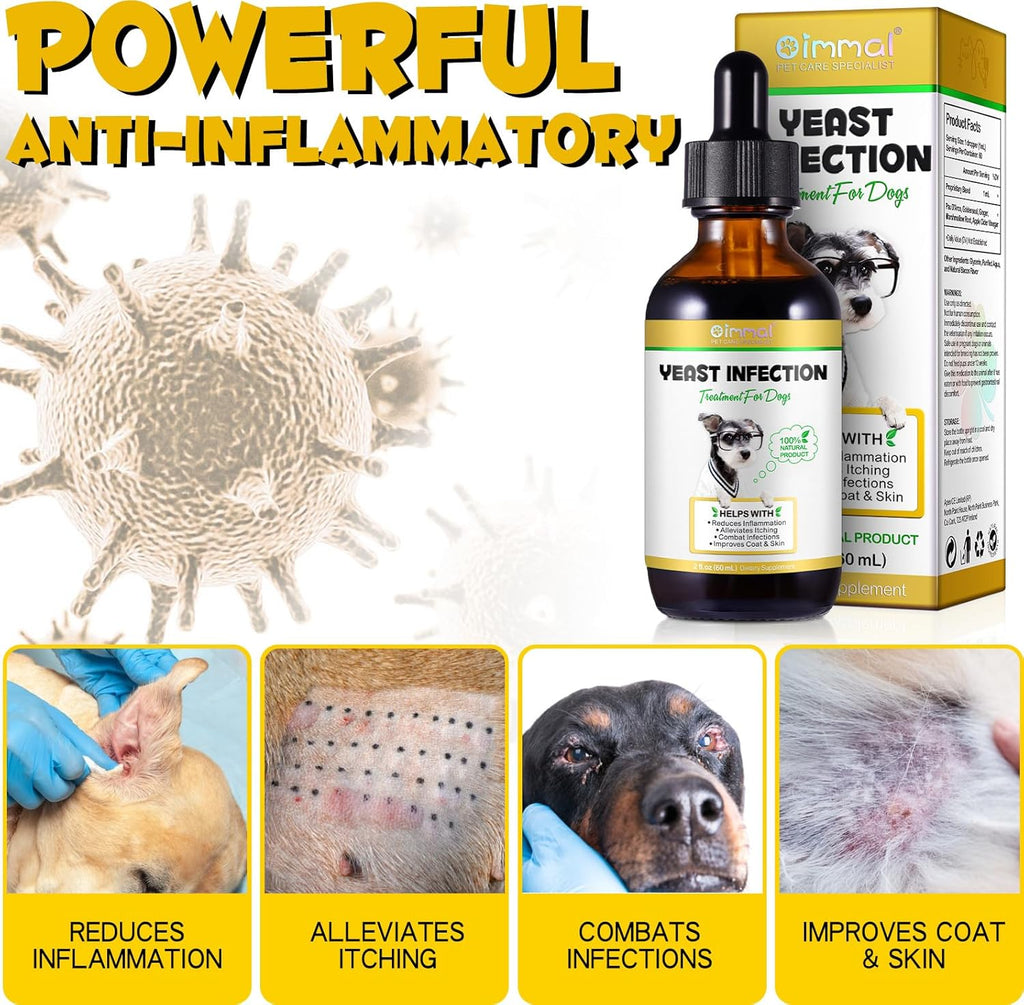 Yeast Infection Treatment for Dogs, Natural Ear Infection & Skin Itch Relief R390