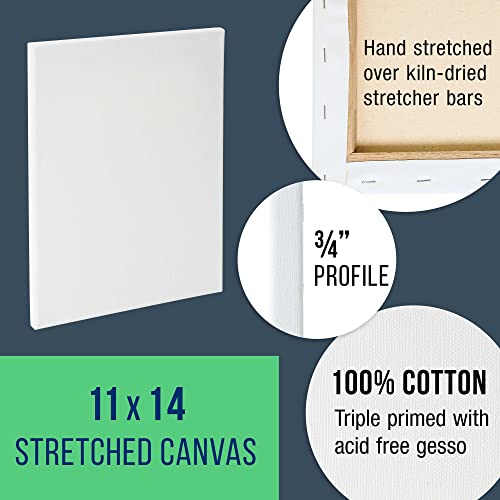 U.S. Art Supply 21-Piece Acrylic Painting Set with Wooden H-Frame Easel M255