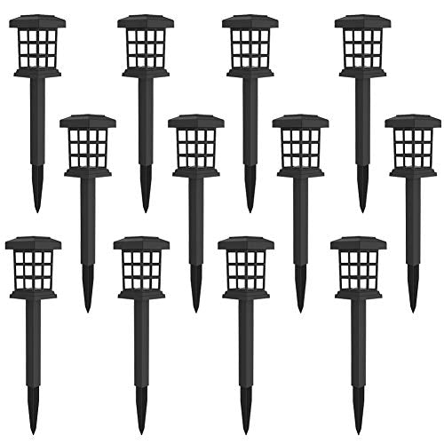 MAGGIFT 12 Pack Solar Pathway Lights Outdoor LED Garden Lights J102