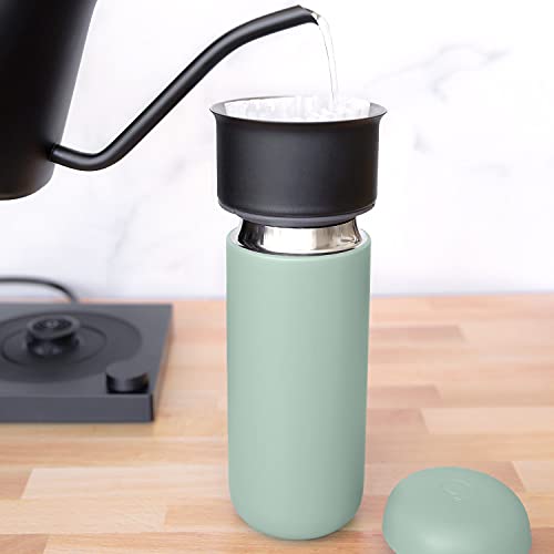 Fellow Carter Move Travel Mug 16 oz, Vacuum-Insulated Stainless Steel, Matte Black D615
