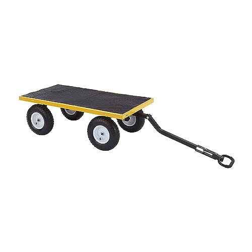 Gorilla Carts Steel Utility Wagon with Removable Side Panels, 1000 lb Capacity, Gray U674568
