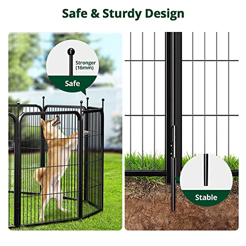 PawGiant Dog Fence Playpen for Small, Medium, Large Dogs, Indoor Outdoor Metal Pet Enclosure C167