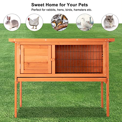 Outvita Rabbit Hutch 36" Single Deck Waterproof Wooden Chicken Coop Indoor Outdoor M5580